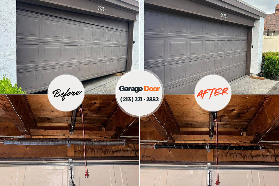 Before and after: garage door opener repair Choctaw Lake, OH